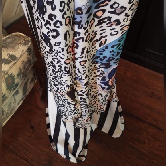 Shein Curve Striped/Animal Print Maxi Dress - Picture 9 of 11